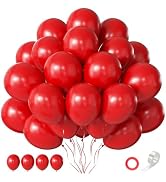 CVPARTYON Red Balloons 60 PCS 12 Inch Latex Balloon for Balloon Garland or Balloon Arch as Birthd...