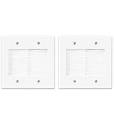 VCELINK 2 Gang Brush Wall Plate, Cable Pass Through Wire Hider for Cable Management, Ethernet Cab...