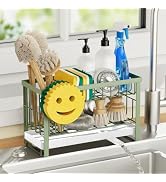 Taugast Sponge Holder for Kitchen Sink with Flexible Sink Caddy Smiley Face,2 Tier Kitchen Sink O...