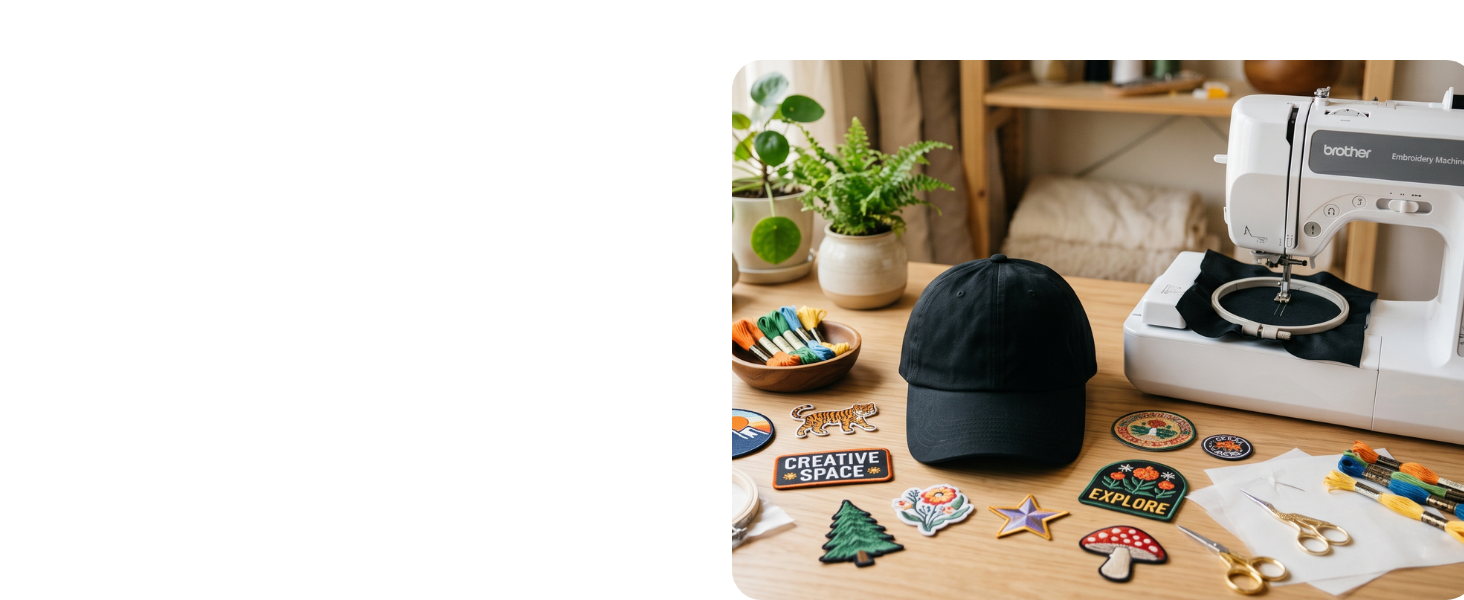 patch embroidery ready hat