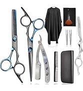 Hair Cutting Scissors Hair Shears Set, Fcysy Professional Barber Shears Thinning Scissors Kit for...