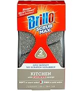 Brillo Scrub Max Heat Activated Sponges, Strong & Long Lasting, Innovative Technology, 2 Count (2...