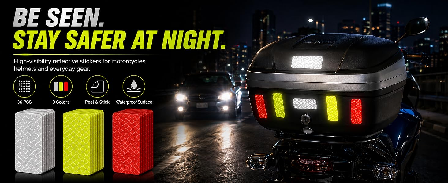 High-visibility reflective stickers for everyday safety