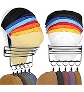 Coopvivi Hat Storage for Baseball Caps Space-Saving Hat Organizer with 10 Hanging Hooks, Stylish ...