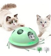 Pawingcat Automaitc Cat String Toy 6 Holes Whack a Mole Cat Toy with Plush Running Cat Mouse Toy ...