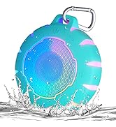HEYSONG Waterproof Bluetooth Speaker, IPX7 Mini Shower Speaker with 24H Playtime, LED Light, Floa...