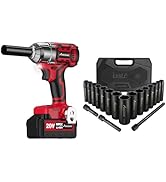 AVID POWER Cordless Impact Wrench Bundle with 18PCS Impact Sockets Set