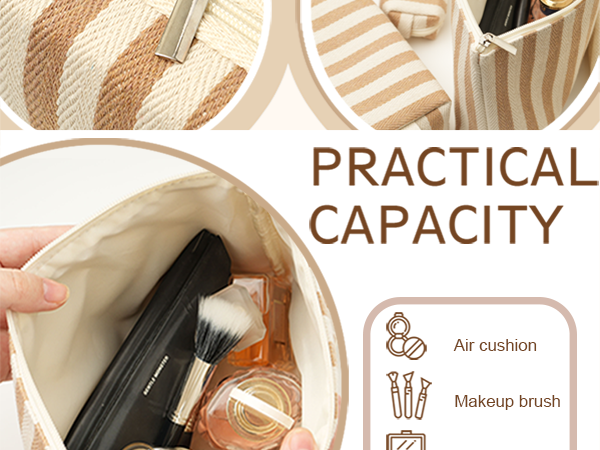 Canvas Makeup Bag Set