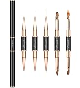 Double-Ended Acrylic Nail Art Brushes Set, Etercycle Gel Polish Nail Art Design Pen Painting Tool...