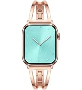 JR.DM Rose Gold Bands for Apple Watch, Dressy Metal Bracelet Strap | Rose Gold edition, Triangle ...