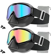 Aegend Swim Goggles with Nose Cover,No Hair Pull,UV Protection Wide View Fabric Swimming Goggles ...