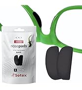 Setex Gecko Grip Ultra-Thin 0.6mm Anti Slip Eyeglass Nose Pads, (5 Black Pair) USA Made, Innovati...
