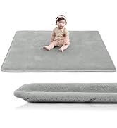 Baby Play Mat for Floor,1.3" Thick Elasti-Foam 50"×50" Playpen Mat for Tummy Time,Water Repellent...