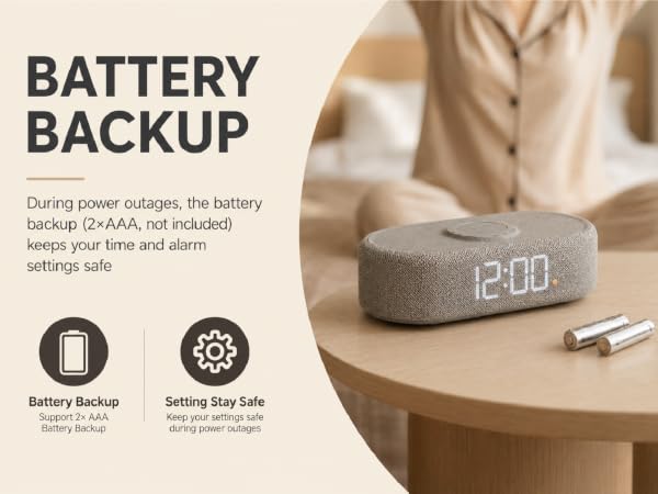 alarm clock batterty backup