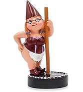 Pole Dancing Gnome Statue, Resin Garden Gnome Statues, Funny Outdoor Gnome Figure, Creative Garde...