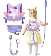 Dr.meter 3 in 1 Toddler Harness Leash + 8.2ft Anti Lost Wrist Link, Cute Unicorn Kid Safety Harne...