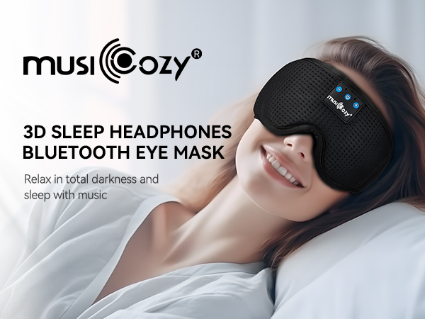 sleep headphones bluetooth sleep eye mask headphones headband for side sleepers cool gadgets gift