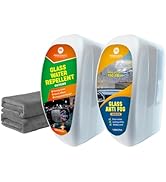 PRAZISCHUTZ Car Water Repellent & Anti-Fog for Windshield – Advanced Hydrophobic Coating, Clear V...