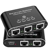 PVBCTCSID Ethernet Splitter 1 to 4 1000Mbps Internet Splitter LAN Splitter Either Network Splitte...