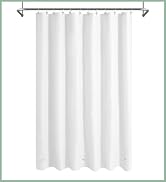 Shower Curtain Liner with 3 Magnets: PEVA White Liner for Bathroom, Waterproof, 72 x 72, White