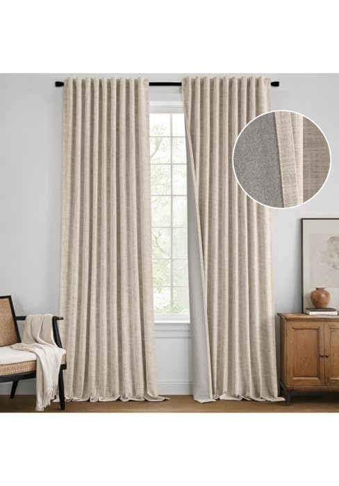 double sided linen curtains