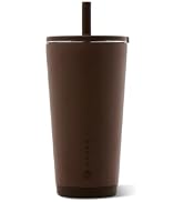 HydroJug Everyday Tumbler 20 oz, Ceramic-Lined Straw Cup, Chestnut | Vacuum insulated stainless s...
