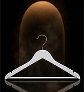 white wooden hangers