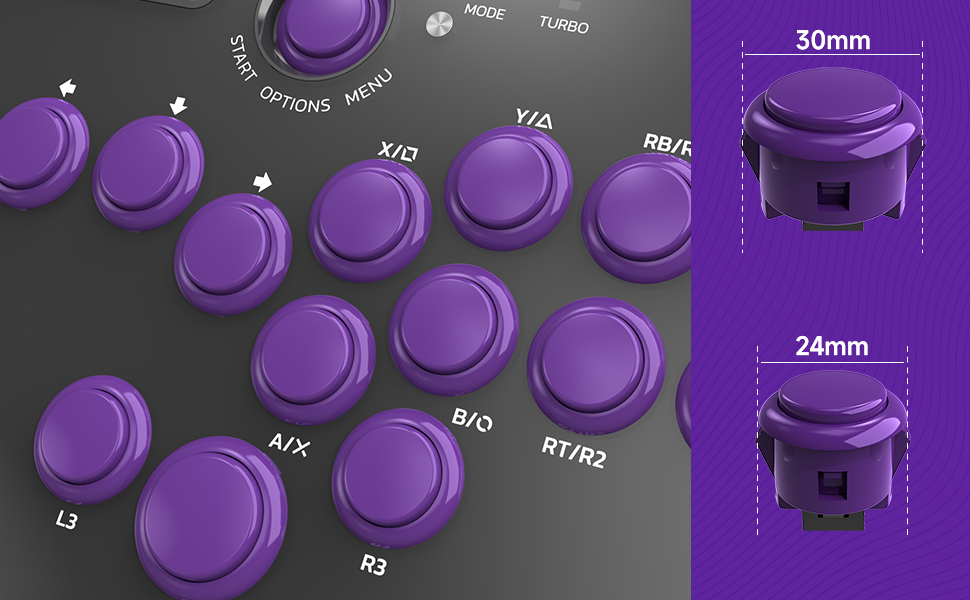 F500 FLAT Fight Stick All Button Arcade Controller for PS4, PC, Xbox Series S/X, Xbox One, Switch