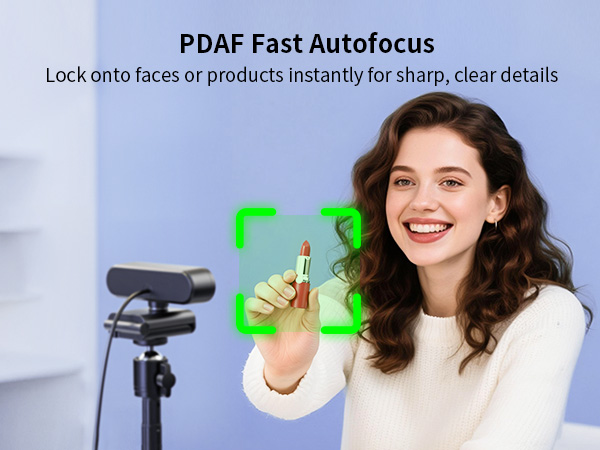 Max 11X Hybrid Zoom & PDAF Autofocus EMEET C60E Dual-Camera 4K Webcam for Streaming