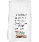 Sahjzk Camping Kitchen Towels 16x24 Waffle Weave, I Never Dreamed I’d Grow Up to Be a Super Sexy ...