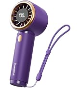 SWEETFULL Mini Fan Portable - Cute Handheld Turbo Fan with Rechargeable Battery, 5 Speeds, Small ...