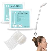 200 Piercing Aftercare Swabs Disposable Individually Wrapped | Saline Solution Swabs Cotton Swabs...