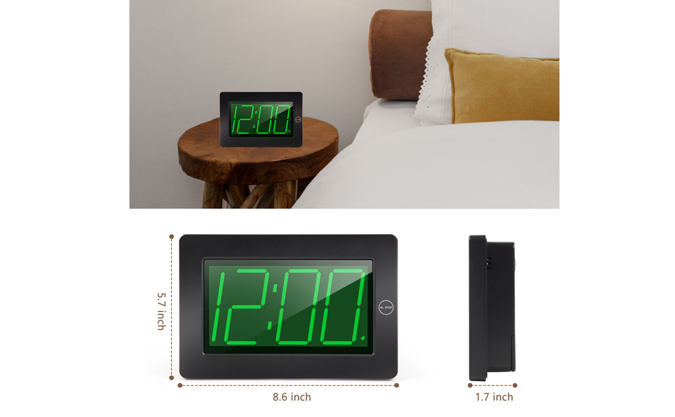 Large 3 inch Display LED Digital clock