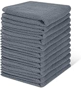 INFICRIME 12 Pack 100% Cotton Wash Cloth, 12x12 Inch Highly Absorbent and Soft Feel Fingertip Tow...