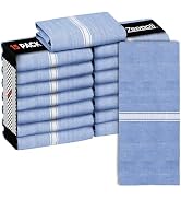Zeppoli Classic Kitchen Towels - 15 Pack 100% Natural Cotton Kitchen Towel Set, Reusable Wash Clo...