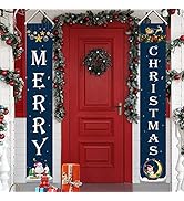 GOER 72 Inch by 13 Inch Christmas Banner for Front Door,Hanging Banner for Christmas Party Decora...