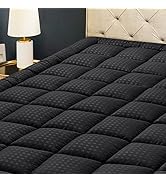 HYLEORY Queen Mattress Pad Quilted Fitted Mattress Protector Cooling Pillow Top Mattress Cover Br...