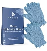 Exfoliating Glove (4 Pcs, 2 Pairs) - Heavy Exfoliate Glove for Dead Skin Bath Exfoliating Gloves ...
