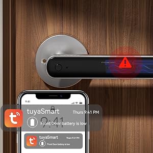 fingerprint door lock with handle