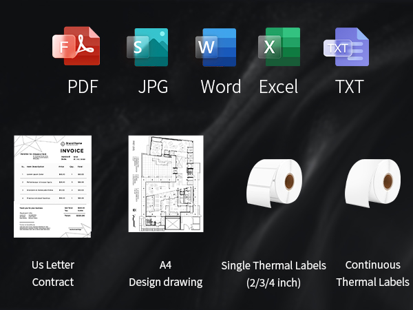Compatible with many label paper size