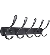 SKOLOO Modern Coat Rack Wall Mount with 5 Hooks, Metal Wall Coat Rack for Hanging Coat Jacket Bac...