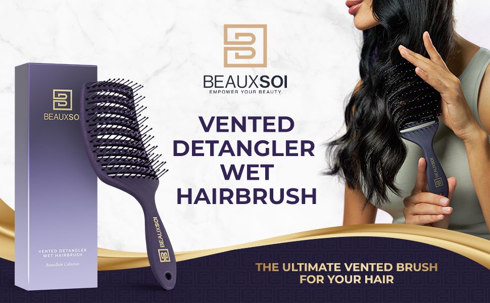 BEAUXSOI VENTED DENTANGLER WET HAIRBRUSH