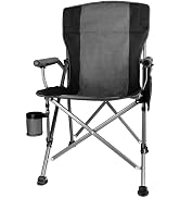 Anmiro Folding Camping Chair with Cup Holder and Storage Bag, Heavy Duty Support 400 LBS, Oversiz...