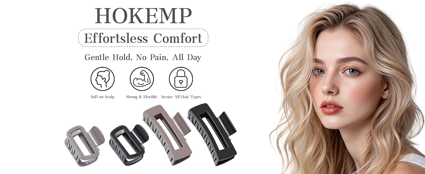 Flexible hair clips