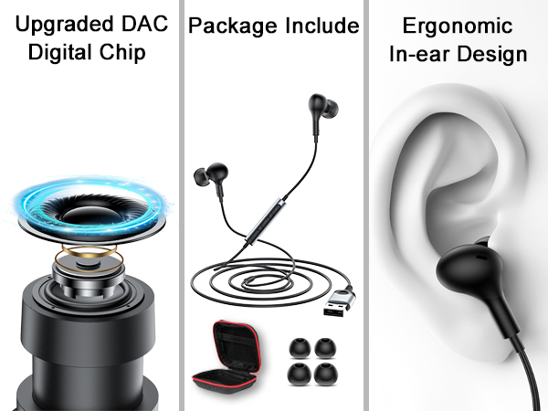 USB Earbuds with Microphone
