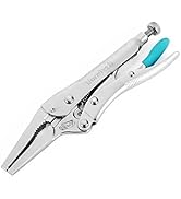 DURATECH 6-1/2Inch Long Nose Locking Pliers, Premium Cr-V Construction, Long Nose Pliers with Wir...