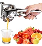 IMGROSE Fruit Juice Squeezer Manual Juicer – 304 Stainless Steel Hand Juicer Juice Press with Met...