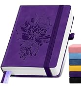 Lined Journal Notebook 365 Pages, A5 Leather Journals for Writing Women & Men, Hardcover Notebook...