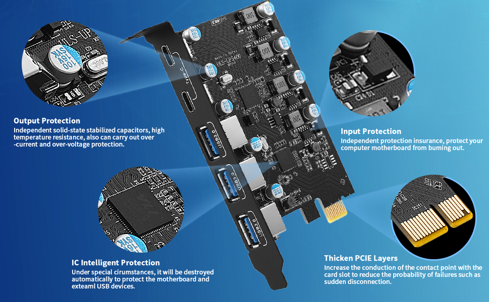 usb pcie card sata and stable