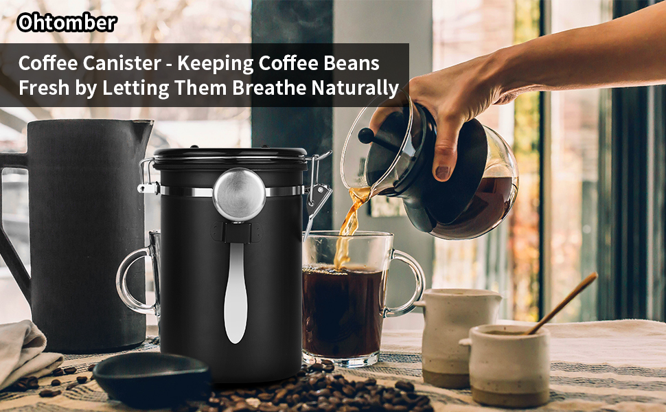 airtight vacuum coffee canister
